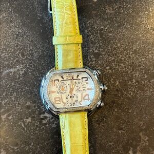 Invicta Women's Watch with Green Strap and Silver Accents